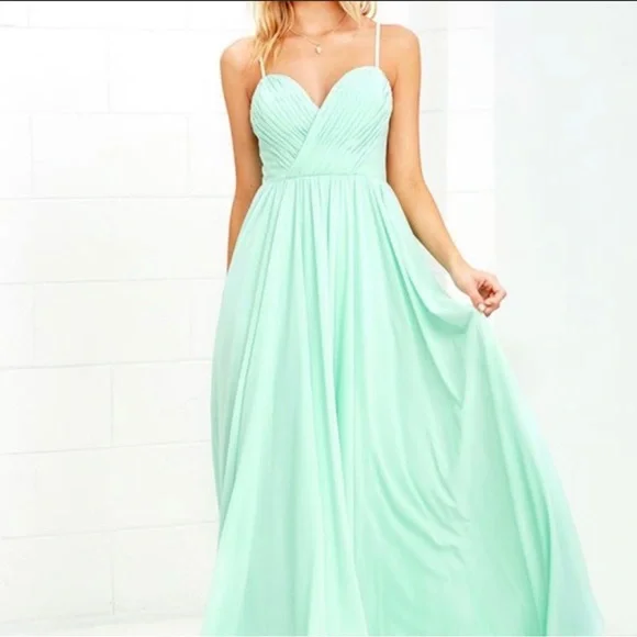 green emerald velvet dress Lulus Lost In Paradise Maxi Dress (S) – Somewear main image 1